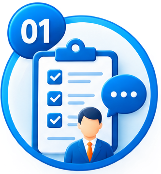 Minh họa bước Tiếp Nhận Nhu Cầu Khách Hàng